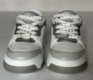 Versace Odissea Mens Leather White/Gray Sneakers 10 US (43) 1015437 IT NIB $950