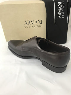 Armani Collezioni Leather Men’s Shoes Brown 12.5 US 45.5 Eu Italy NIB $795