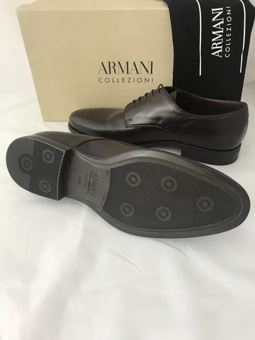 Armani Collezioni Leather Men’s Shoes Brown 12.5 US 45.5 Eu Italy NIB $795