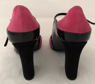 Emporio Armani Women's High Heel Suede Pink Dress Shoes 8 US X3E261 IT NIB $595