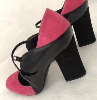 Emporio Armani Women's High Heel Suede Pink Dress Shoes 8 US X3E261 IT NIB $595