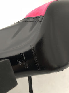 Emporio Armani Women's High Heel Suede Pink Dress Shoes 8 US X3E261 IT NIB $595