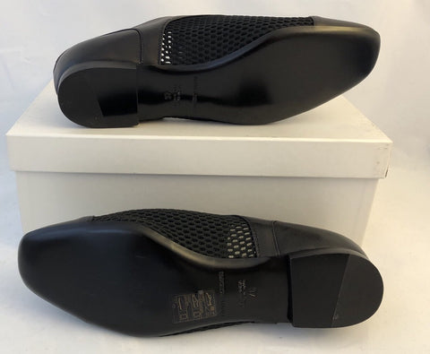 Emporio Armani Leather Women's Black Summer Flats 7 US X3C117 NIB $525