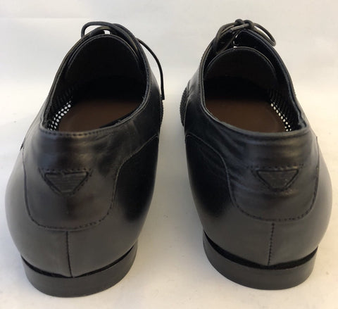 Emporio Armani Leather Women's Black Summer Flats 7 US X3C117 NIB $525