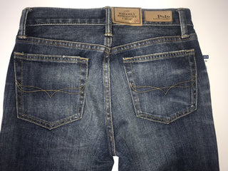 Polo Ralph Lauren Waverly Straight Crop Embroidered Blue Jeans Size 26 NWT $298