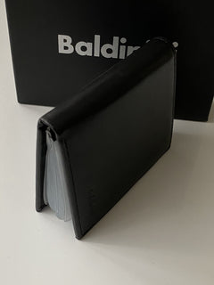 Baldinini Mens Card Holder Wallet Leather Black P57VITE00 Italy NIB