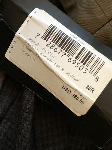 Boss Hugo Boss Genesis2 Mens Wool Gray Dress Pants Size 38R US Germany NWT $245