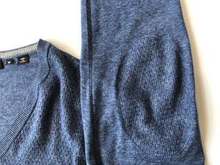 BOSS Hugo Boss Udrano Men's V-Neck Bright Blue Sweater 2XL Cotton NWT $185