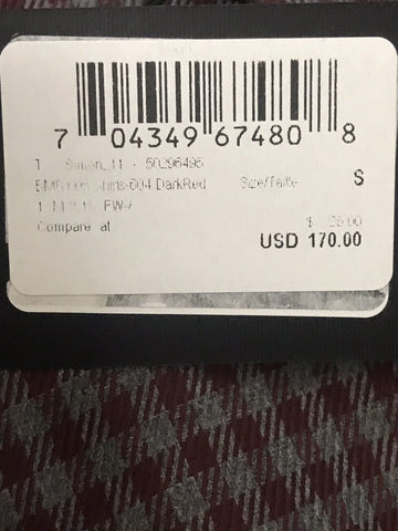 Hugo Boss Mens T-Simon Tailored Dark Red Dress Shirt Small NWT $225