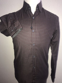 Hugo Boss Mens T-Simon Tailored Dark Red Dress Shirt Small NWT $225