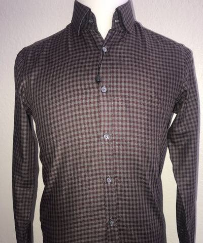 Hugo Boss Mens T-Simon Tailored Dark Red Dress Shirt Small NWT $225