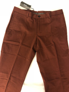 Boss Hugo Boss 1-Glenden Modern Mens Dark Red Dress Pants Size 36 US NWT $295