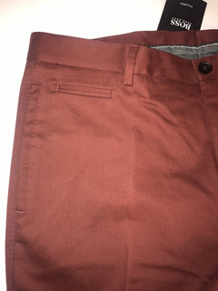 Boss Hugo Boss 1-Glenden Modern Mens Dark Red Dress Pants Size 36 US NWT $295