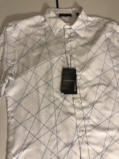 Emporio Armani Cotton White Dress Shirt Size 39 Eu Z1CF2T NWT $395
