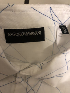 Emporio Armani Cotton White Dress Shirt Size 39 Eu Z1CF2T NWT $395