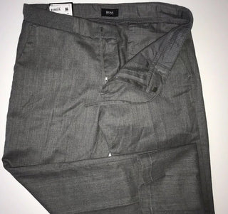 Boss Hugo Boss Rice2 Mens Wool Dark Gray Dress Pants Size 32R US NWT $175