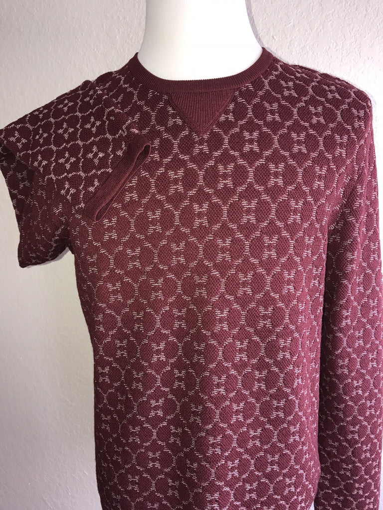 Giorgio Armani  Knitwear Burgundy Long Sleeves Sweater 56 EU 3YSM19 NWT $1895
