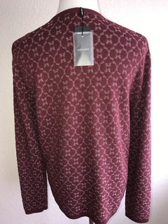 Giorgio Armani  Knitwear Burgundy Long Sleeves Sweater 58 EU 3YSM19 NWT $1895