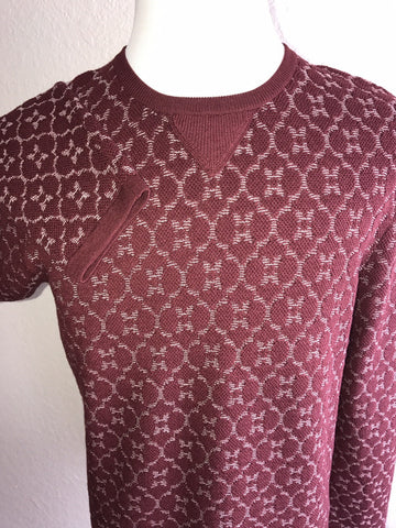 Giorgio Armani  Knitwear Burgundy Long Sleeves Sweater 58 EU 3YSM19 NWT $1895