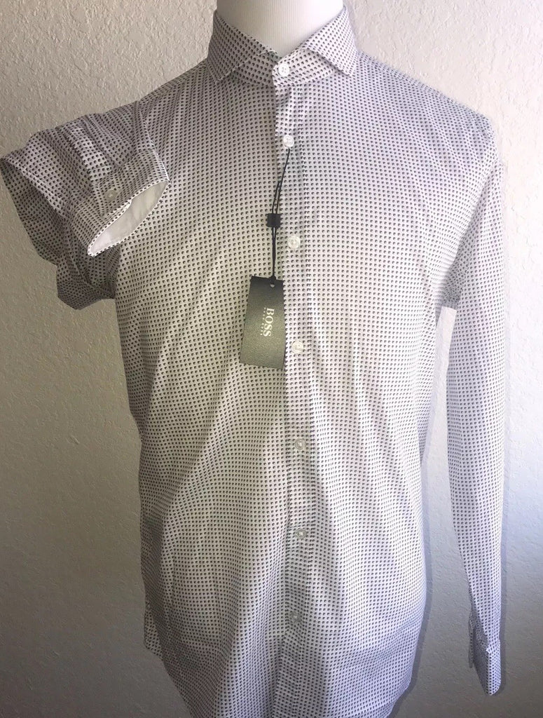 Hugo Boss Mens Regular Fit Dress Shirt Large Lennie_2 NWT $165