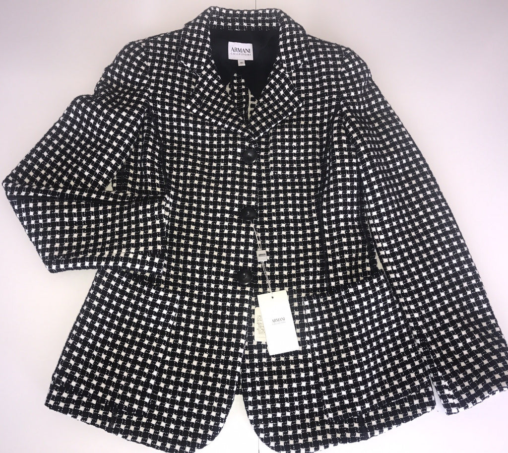 Armani Collezioni Women’s Black Blazer Jacket Size 4 (40 Euro) TMG25T NWT $1395