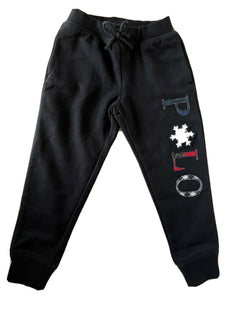 Polo Ralph Lauren Boy's Black Snow Flake Casual Pant 4 Made in India NWT