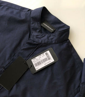 Emporio Armani Korean-Necked Blue Dress Shirt Size XS 11SMRL NWT $345