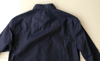 Emporio Armani Korean-Necked Blue Dress Shirt Size XS 11SMRL NWT $345