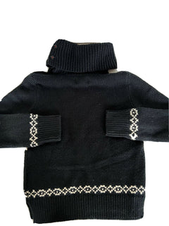 Polo Ralph Lauren Girls Black Snow Soft Sweater Size S (7) NWT $145