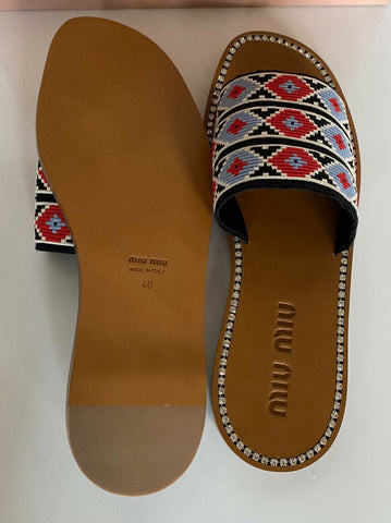 PRADA Miu Miu Women's Rosso Sandals 10 US (40 Euro) Italy NIB $590