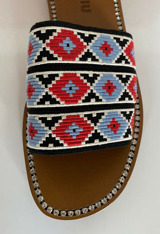 PRADA Miu Miu Women's Rosso Sandals 10 US (40 Euro) Italy NIB $590