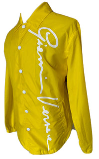 Versace Men's Button Down Yellow Raincoat Jacket S (46 Euro) A85203 IT NWT $1150