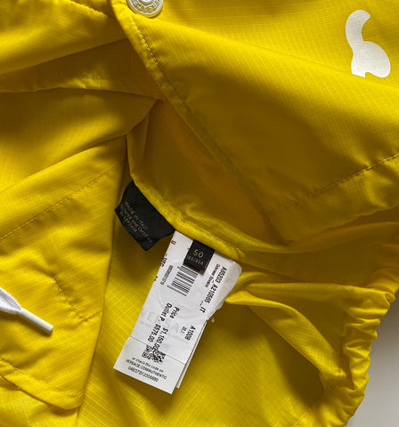 Versace Men's Button Down Yellow Raincoat Jacket L (50 Euro) A85203 IT NWT $1150