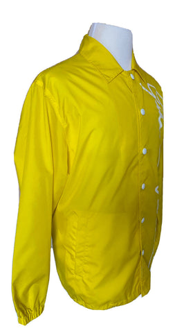 Versace Men's Button Down Yellow Raincoat Jacket L (50 Euro) A85203 IT NWT $1150