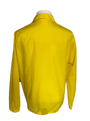 Versace Men's Button Down Yellow Raincoat Jacket L (50 Euro) A85203 IT NWT $1150