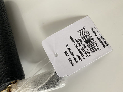 Giorgio Armani Logo Leather Zip-Aroud Wallet Made in Italy NIB $495