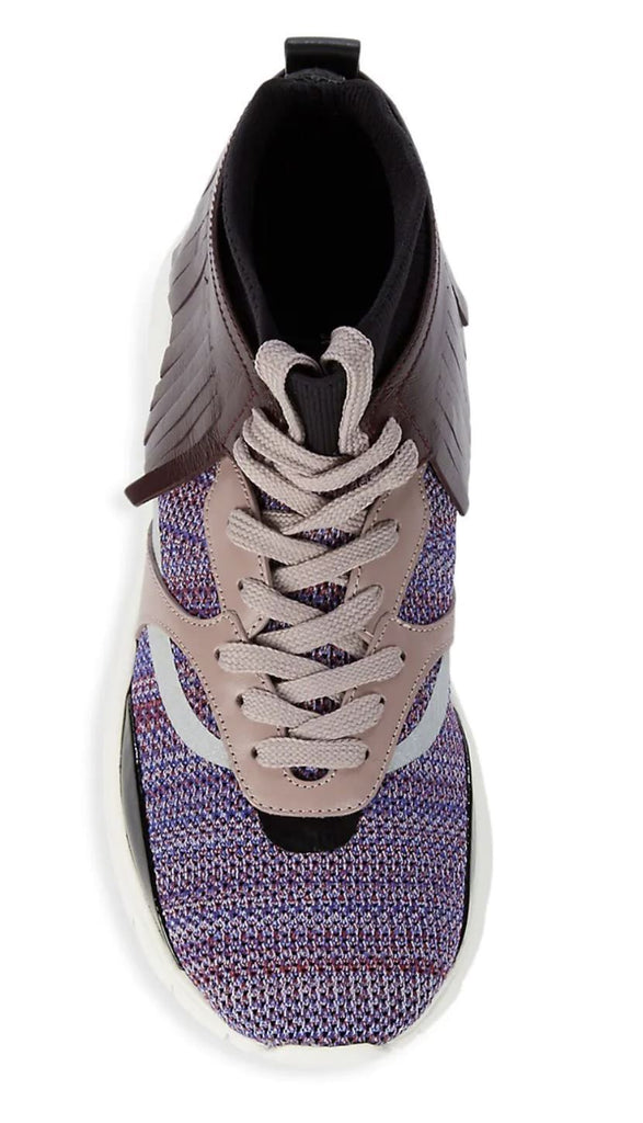 Valentino Garavani Colorblock & Leather Fringe-Trim Sneakers 41 (8 US) NIB $945
