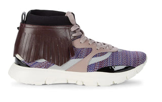 Valentino Garavani Colorblock & Leather Fringe-Trim Sneakers 41 (8 US) NIB $945