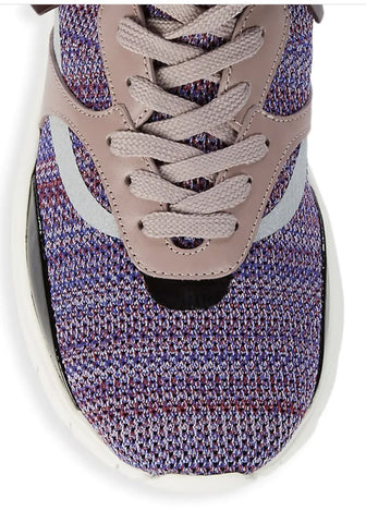 Valentino Garavani Colorblock & Leather Fringe-Trim Sneakers 8.5 US NIB $945