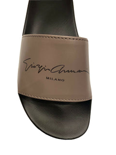 Giorgio Armani Men's Rubber Gray/Black Sandals 6.5 US (39 Eu) IT X2P069 NIB $295