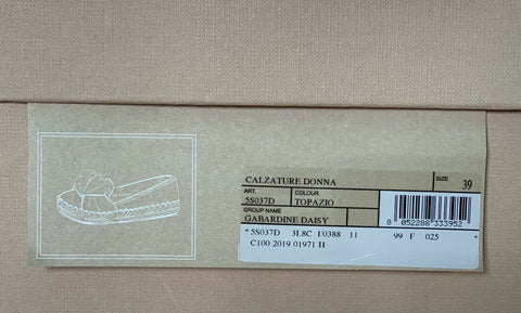 MIU MIU Women's Yellow Flower Espadrille Sandal 9 US 5S037D Made in Italy NIB