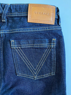 Versace Studded Women's Denim Dark Blue Jeans Size 27 US Italy NWT $1175