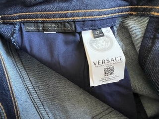 Versace Studded Women's Denim Dark Blue Jeans Size 27 US Italy NWT $1175