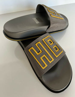 Boss Hugo Boss Men's Rubber Gray Sandals 7 US (40 Euro) Italy 50408525 New