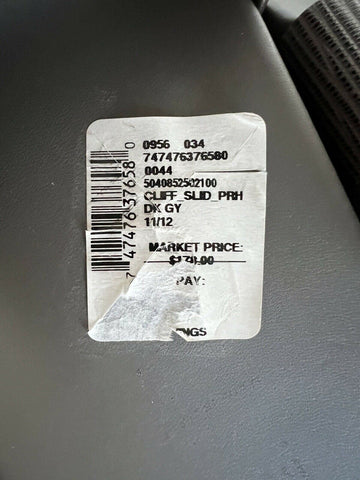 Boss Hugo Boss Men's Rubber Gray Sandals 7 US (40 Euro) Italy 50408525 New