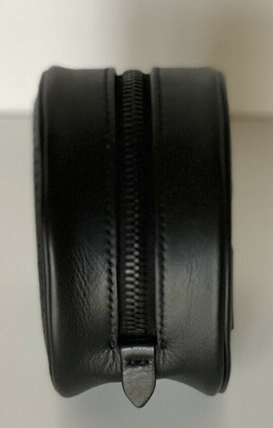 Bottega Veneta Black Perforated Round Compact Pouch 572037 Italy NWT $410