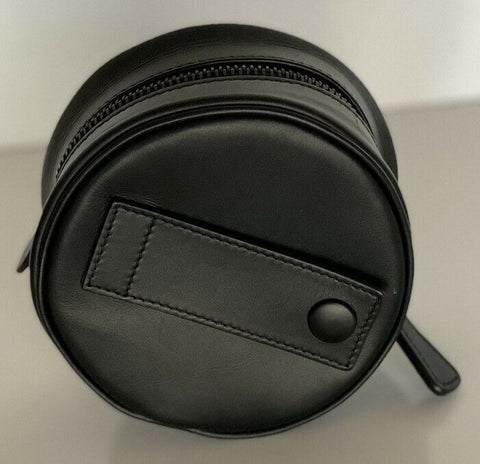 Bottega Veneta Black Perforated Round Compact Pouch 572037 Italy NWT $410