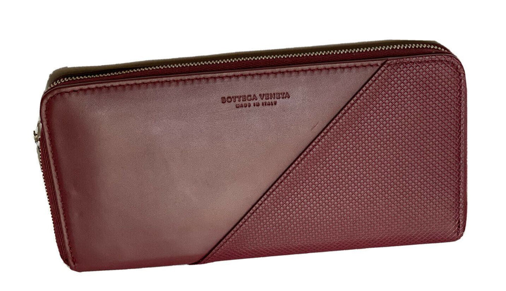 Bottega Veneta Continental Zip Around Leather Wallet Bordeaux 573431 NWT $720
