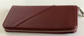 Bottega Veneta Continental Zip Around Leather Wallet Bordeaux 573431 NWT $720