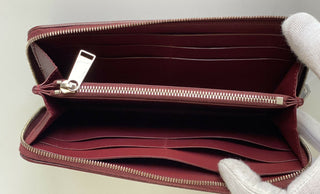 Bottega Veneta Continental Zip Around Leather Wallet Bordeaux 573431 NWT $720